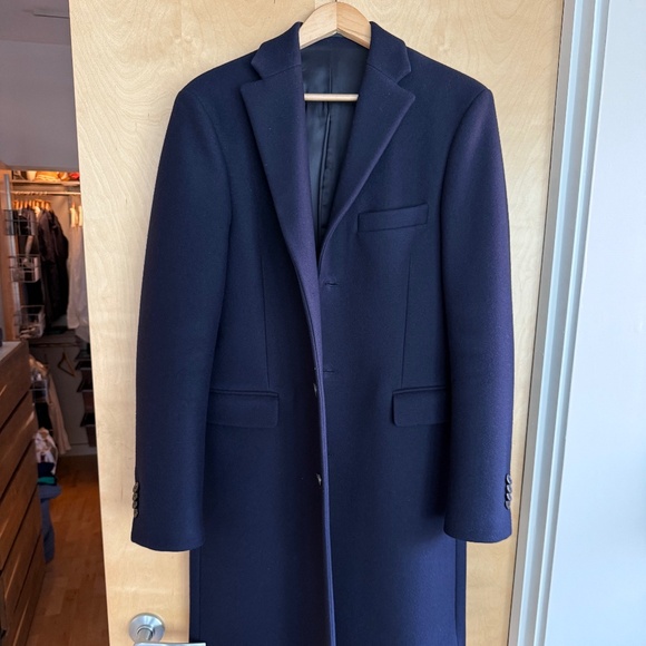 Navy Blue Men's Topcoat from Acne Studios - size EUR 50 (US size 40) - Picture 1 of 6